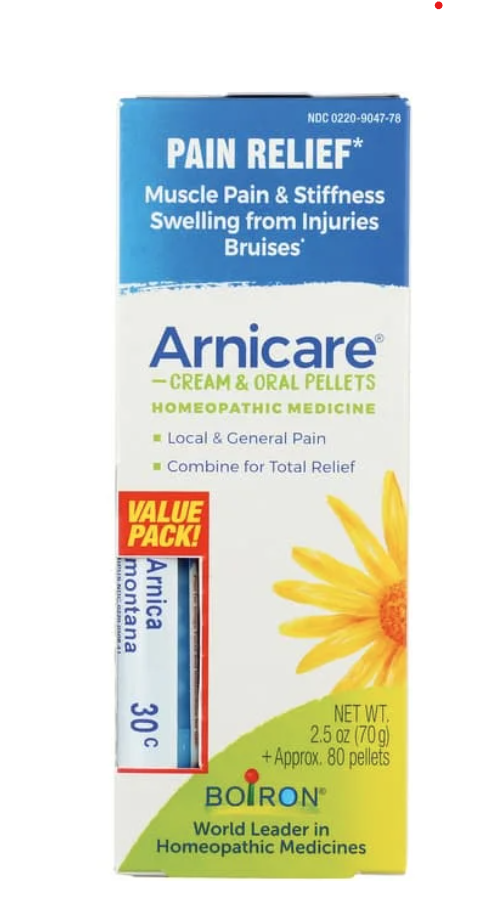 ARNICARE PAIN RELIEF CREAM 2.5 OZ WITH BONUS PELLETS 80 CT