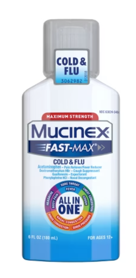 MUCINEX FAST-MAX DAYTIME COLD & FLU LIQUID 6 OZ & MUCINEX FAST-MAX NIGHTTIME COLD & FLU LIQUID 6 OZ